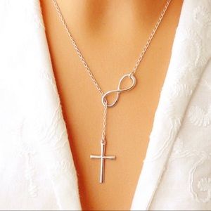 *2 for $20!!* Cross Infinity Necklace Silver Color